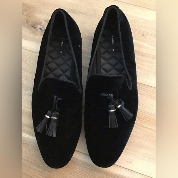 Zara Mens Velvet Loafers 43 (10) - Picture 1 of 6